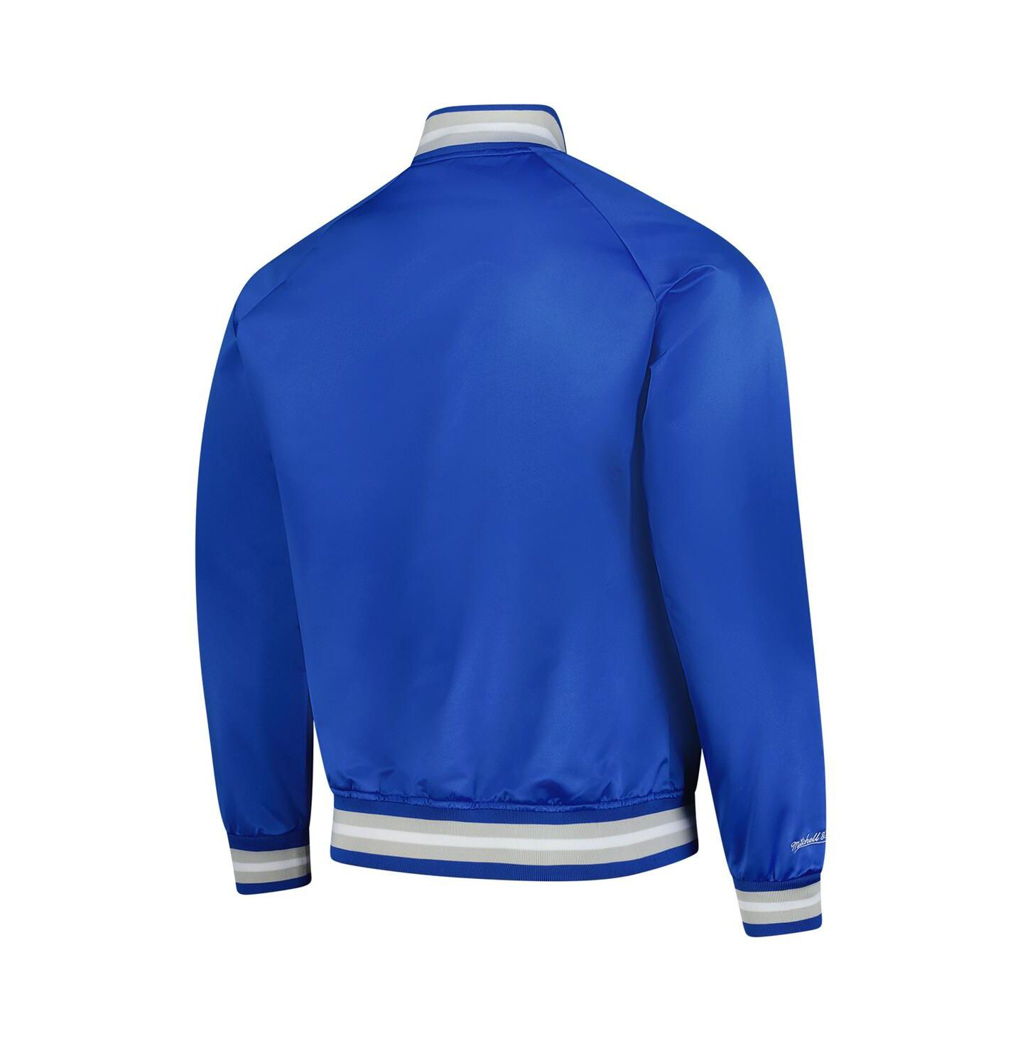 Мужская куртка Mitchell & Ness Royal Kentucky Wildcats Lightweight Satin Raglan Full-Snap — фото 2