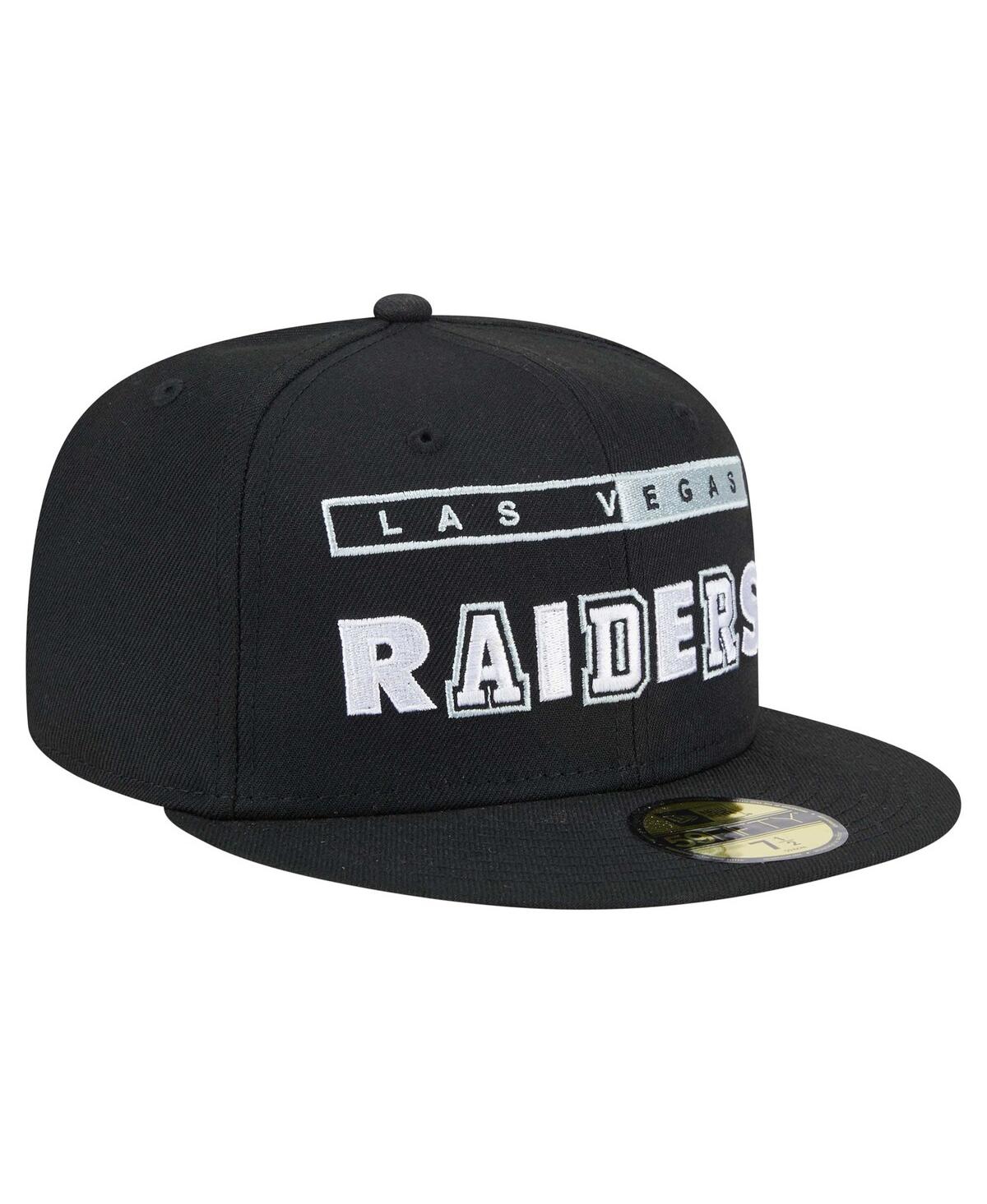 Shop New Era Men's Black Las Vegas Raiders Ransom 59fifty Fitted Hat