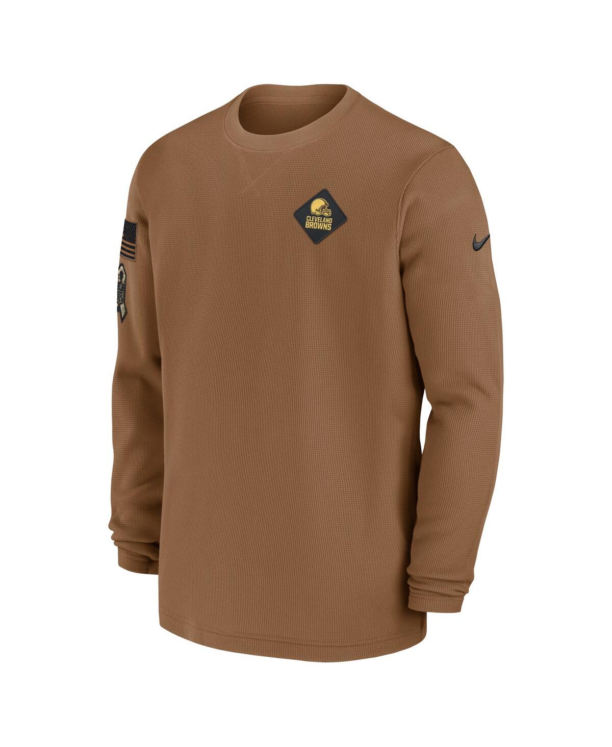 Nike Men's Brown/tan Cleveland Browns Salute To Service Pullover Sweatshirt In Brown,tan