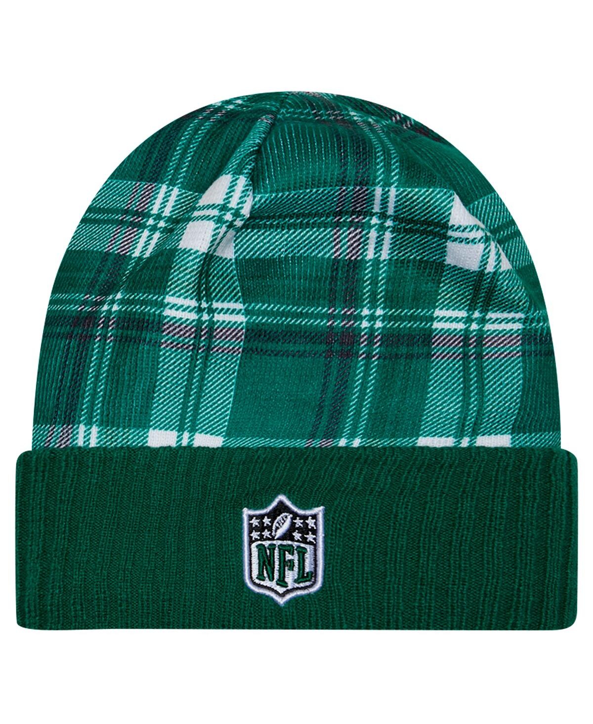 New Era Men's Green New York Jets Sideline Statement Cuffed Knit Hat In Green