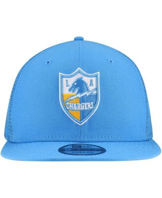 Men's Powder Blue Los Angeles Chargers Throwback Main Trucker 9FIFTY Snapback Hat