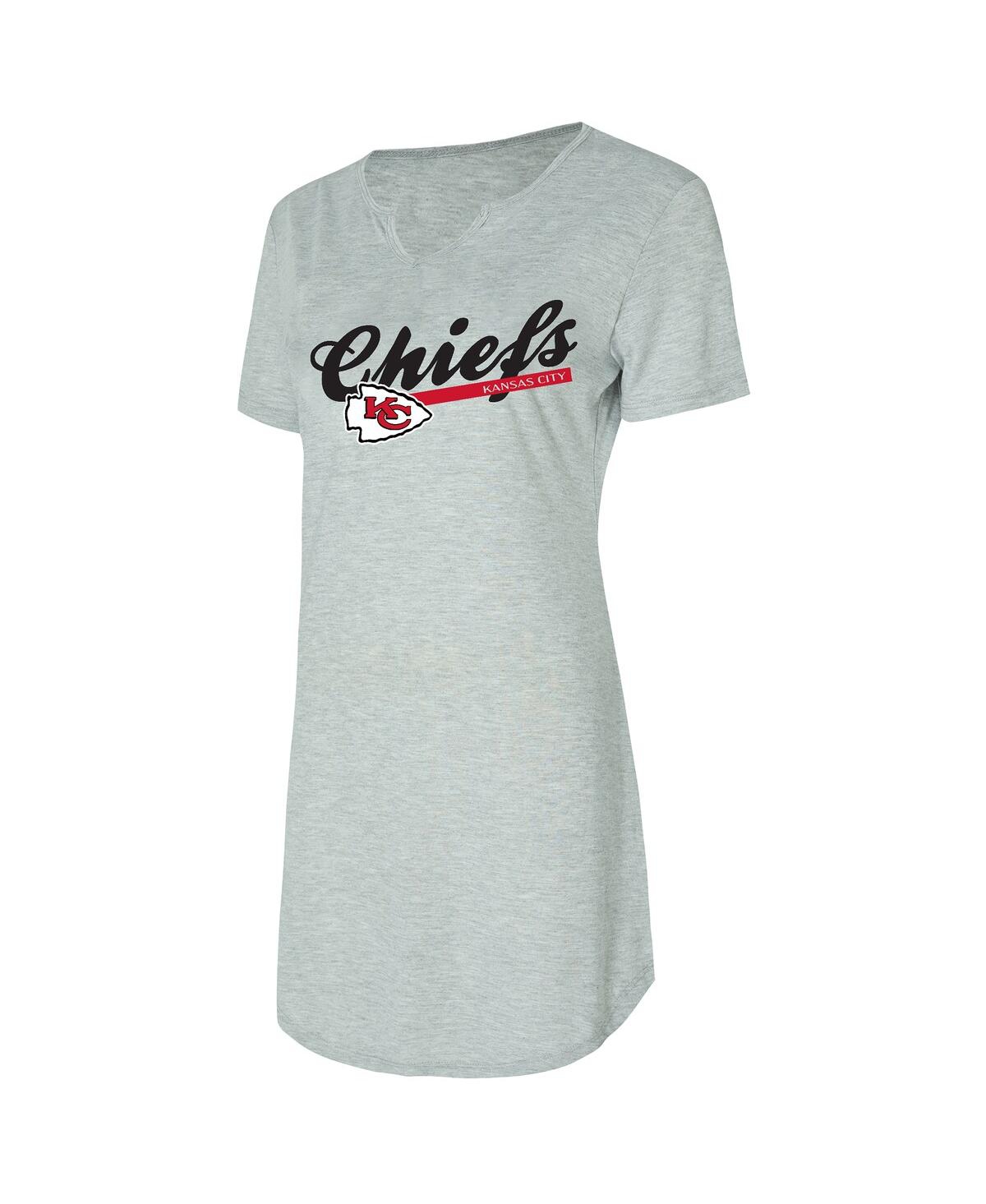 Shop Concepts Sport Women's Gray Kansas City Chiefs Petition Knit Nightshirt