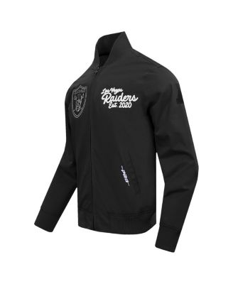 Men's Black Las Vegas Raiders Paint The City Twill Full-Zip Jacket