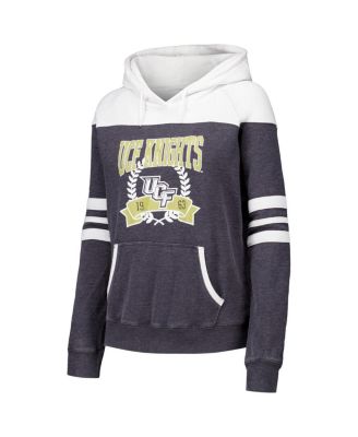 Women's Charcoal UCF Knights Blitz Striped Blocked Raglan Pullover Hoodie