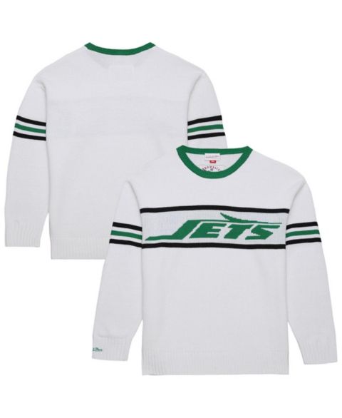Мужской свитер Mitchell & Ness White New York Jets Throwback 1984 Pullover