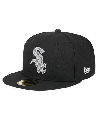 New Era - Men's Black Chicago White Sox Checkered Undervisor 59FIFTY Fitted Hat
