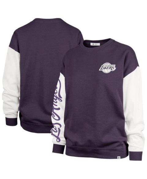 Женская толстовка '47 Brand Purple Los Angeles Lakers Plus Size Oversized Rise Andie Pullover