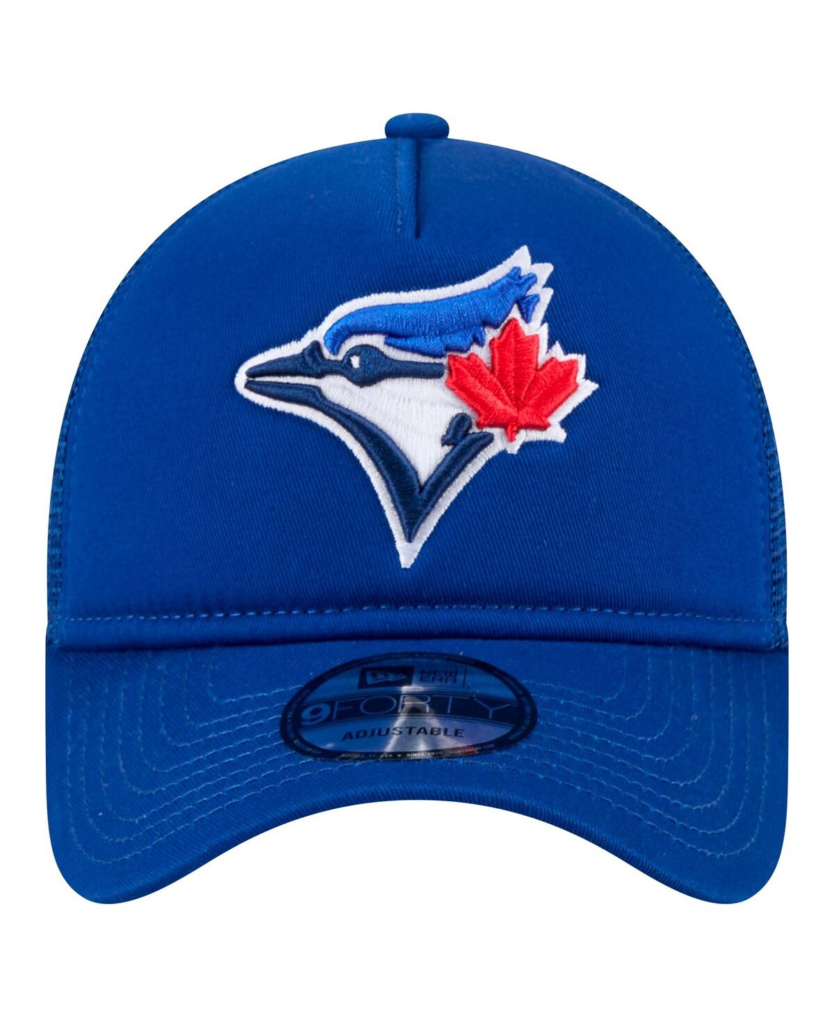 New Era Men's Royal Toronto Blue Jays 9forty A-frame Trucker Adjustable Hat In Royal