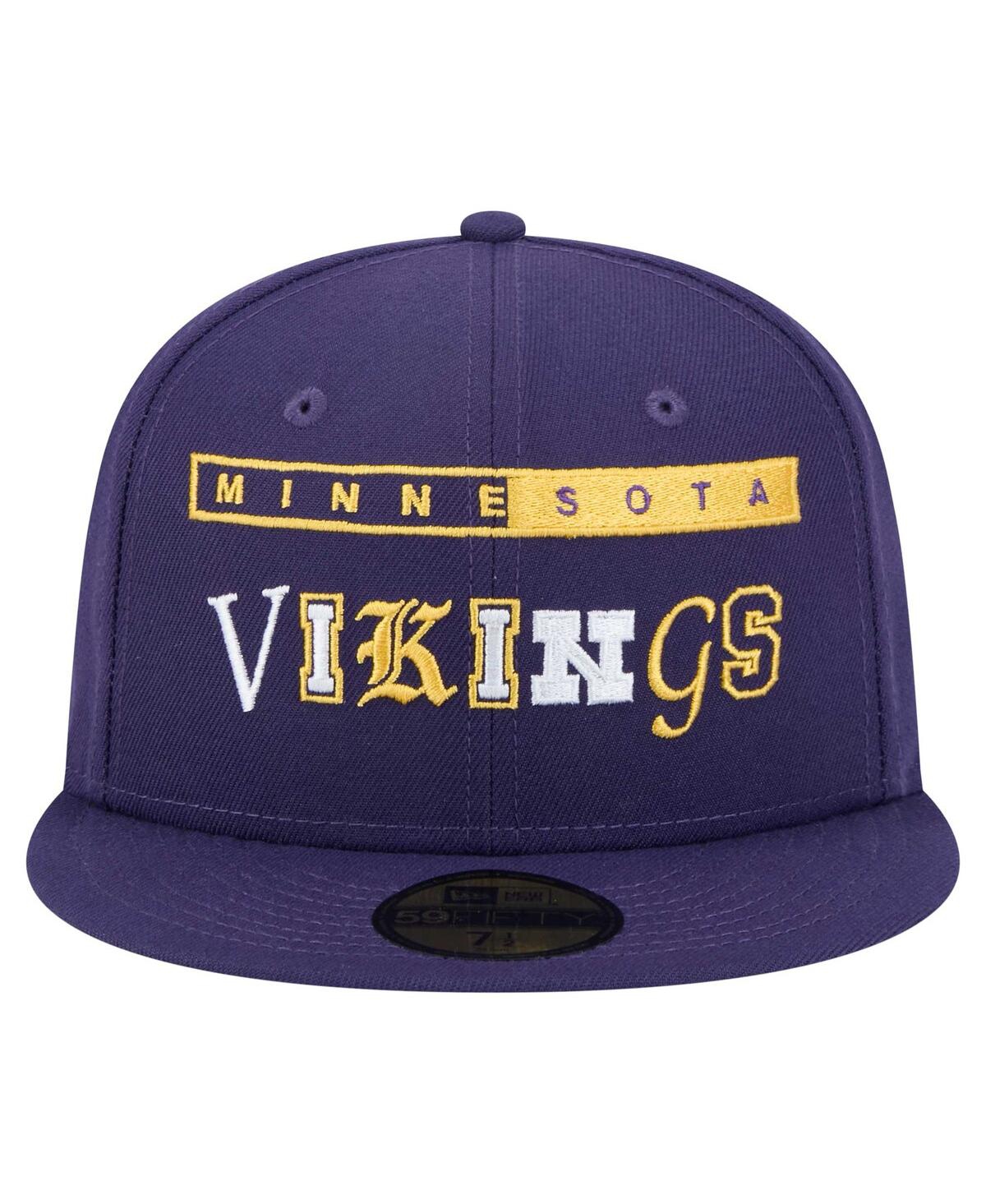 Shop New Era Men's Purple Minnesota Vikings Ransom 59fifty Fitted Hat