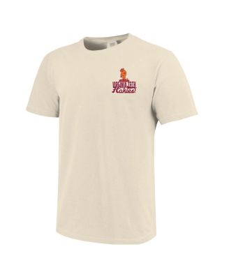 Men's Cream Virginia Tech Hokies Comfort Colors Mascot Overlay T-Shirt