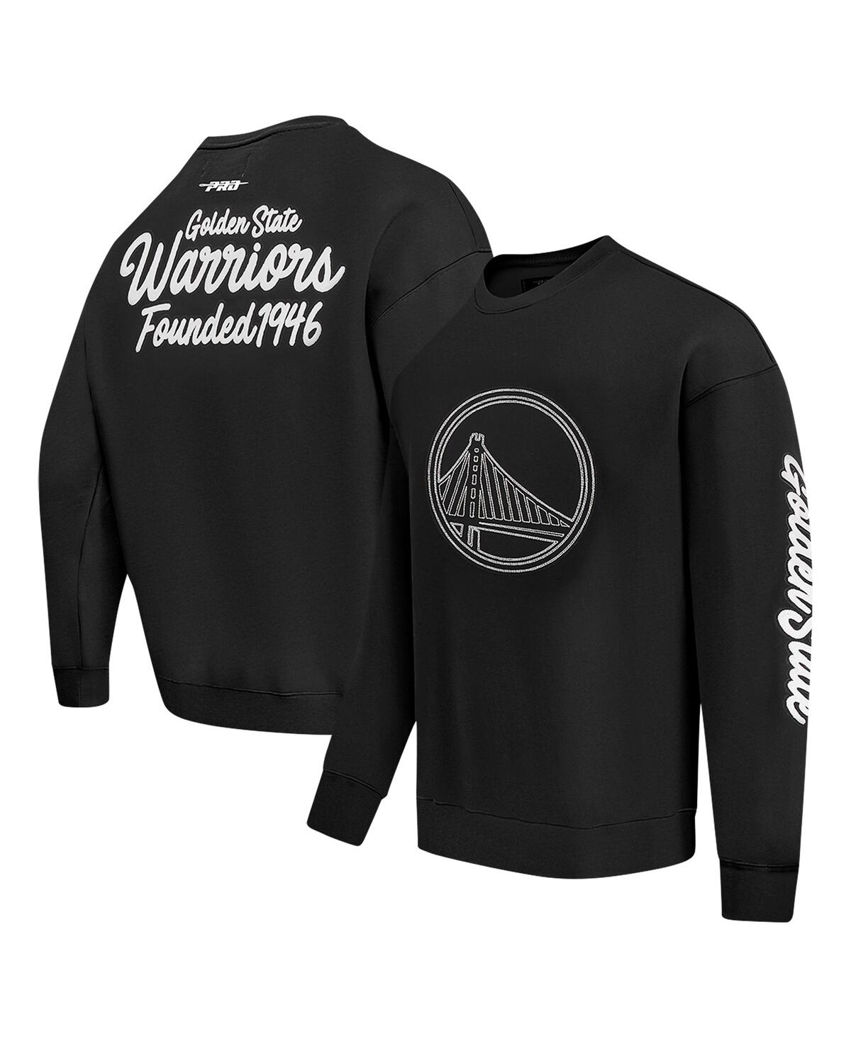 Men's Black Golden State Warriors Paint the City Drop Shoulder Sweatshirt - Black