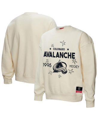Mitchell & Ness - Women's Mitchell Ness Cream Colorado Avalanche Logo 3.0 Pullover Sweatshirt