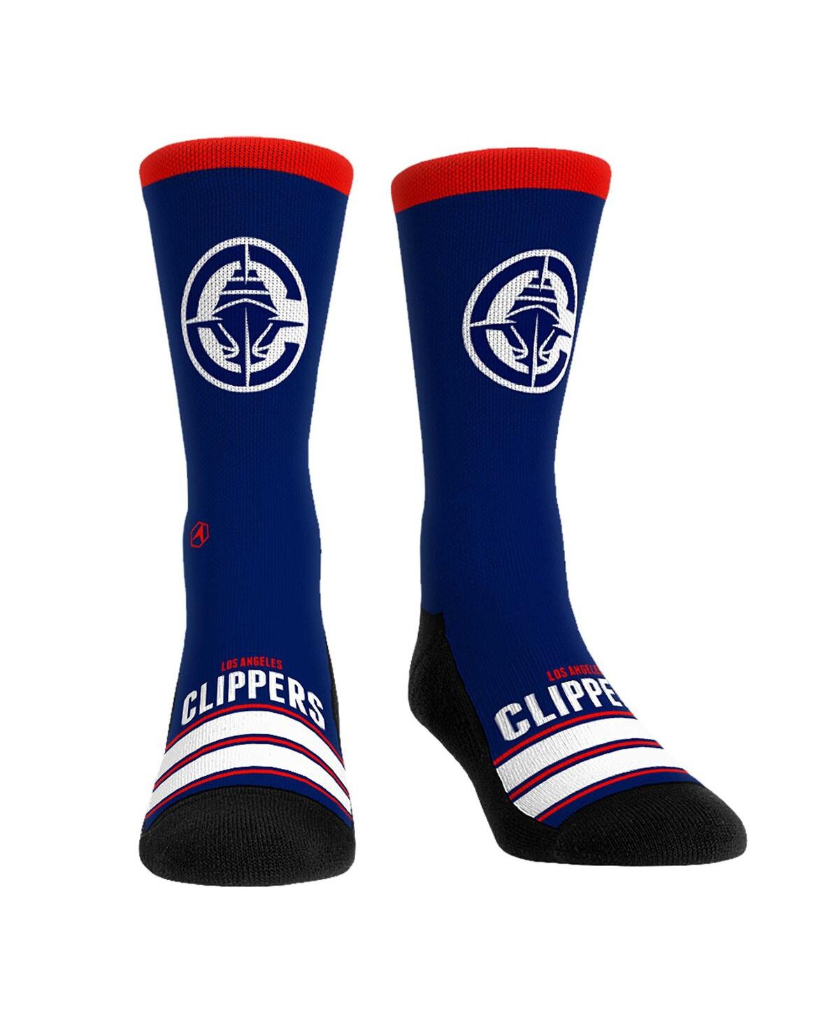 Rock 'em Men's And Women's La Clippers Gametime Stripe Crew Socks In Blue