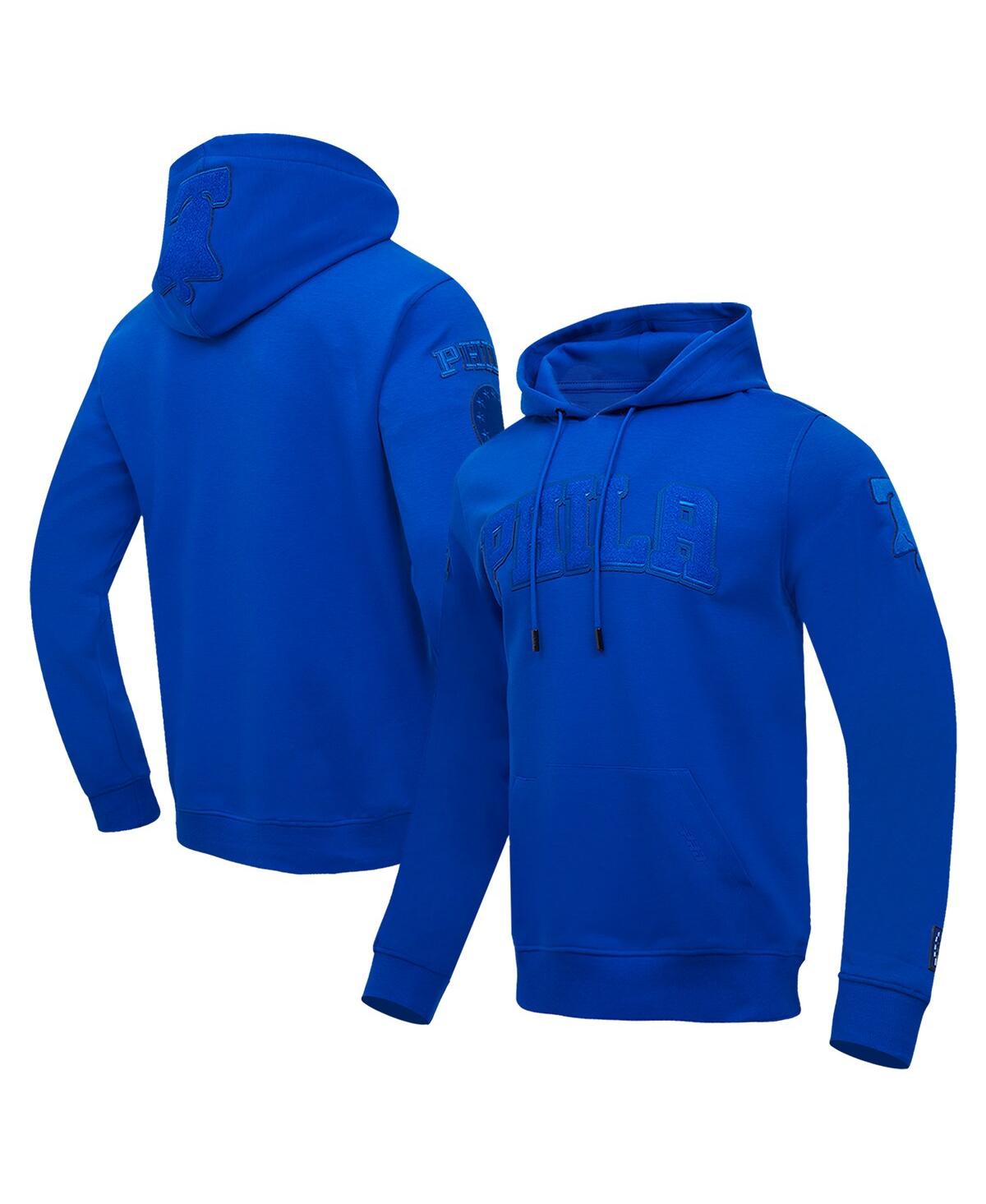 Men's Royal Philadelphia 76ers Triple Tonal Dk Pullover Hoodie Jacket - Royal