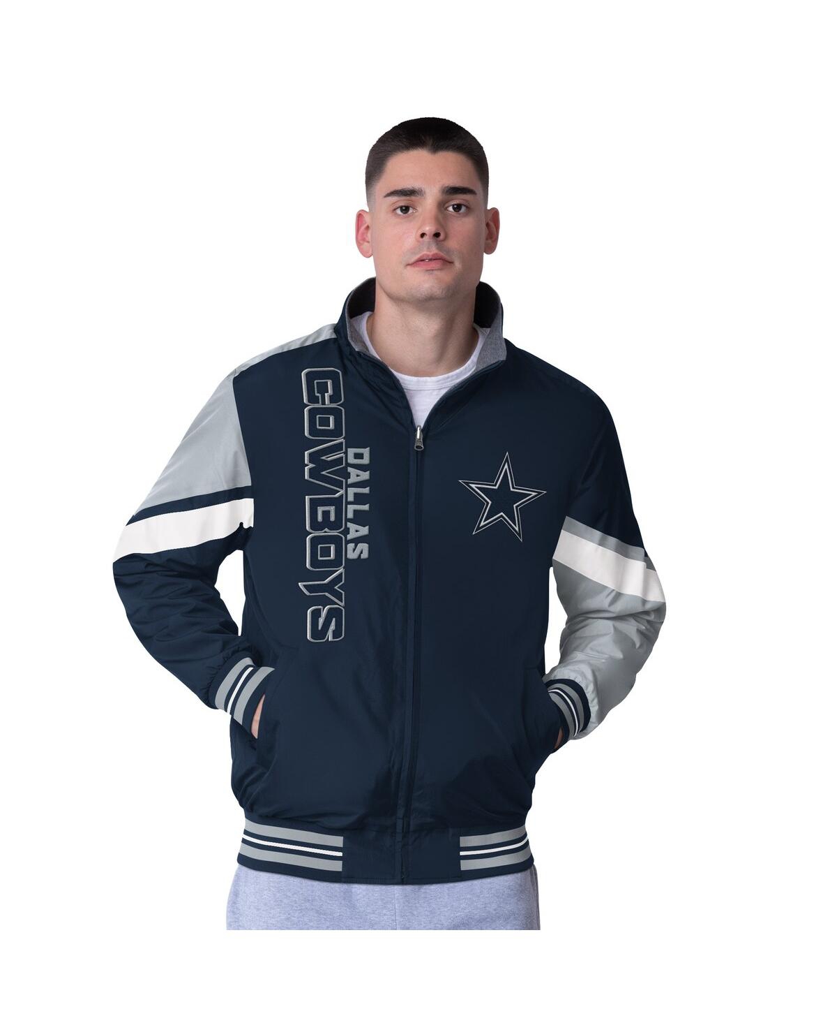 Men's Navy Dallas Cowboys Strong Arm Reversible Full-Zip Jacket - Navy