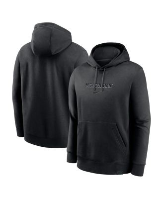Nike - Men's Black Michigan State Spartans Statement Wordmark Lockup Pullover Hoodie