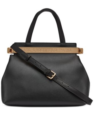 KARL LAGERFELD PARIS - Jacqueline Medium Leather Satchel