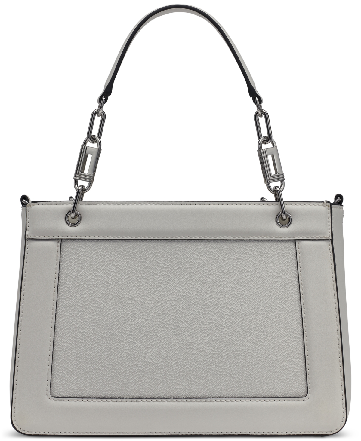 Karl Lagerfeld Ivette Small Leather Satchel In Winter White