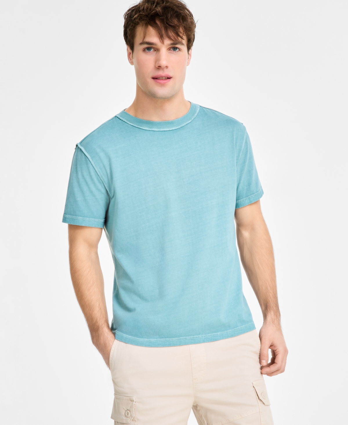 Men's Inside Out Regular-Fit T-Shirt, Exclusively at Macy's - French Oak