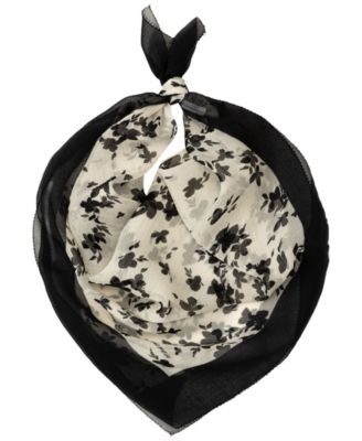 Contrast Floral Square Scarf