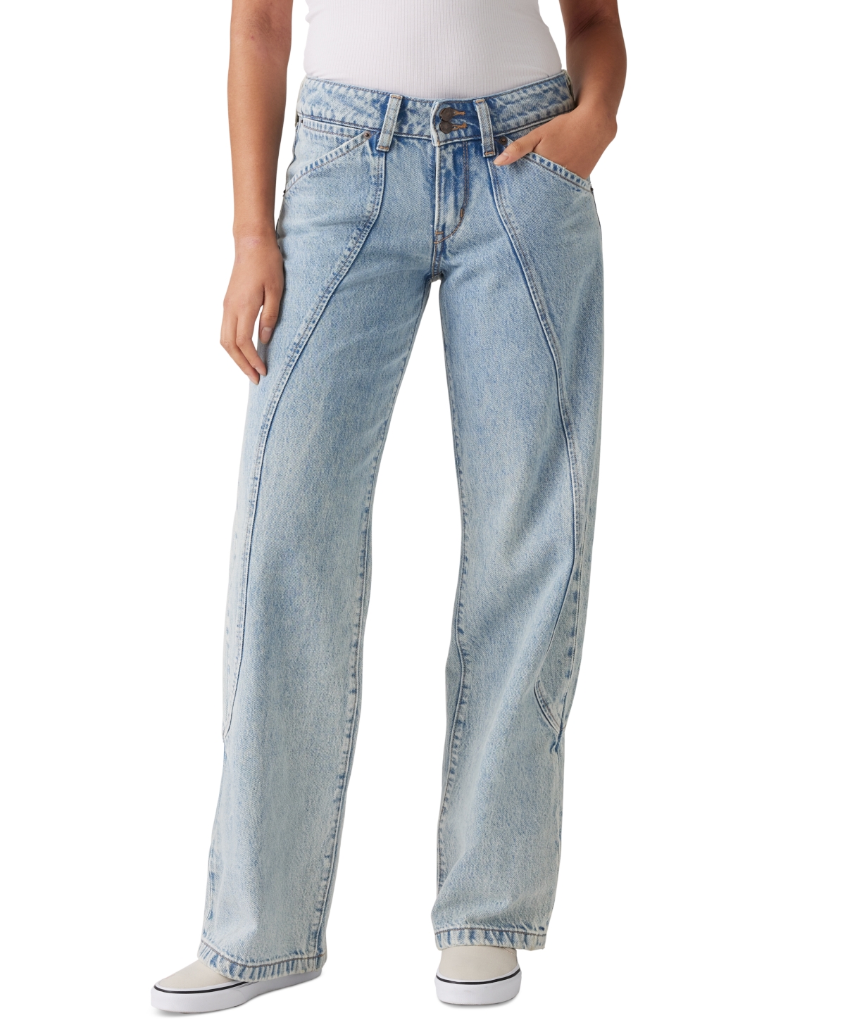 Levi's Women's Superlow Seamed Cotton Jeans In Look At Me