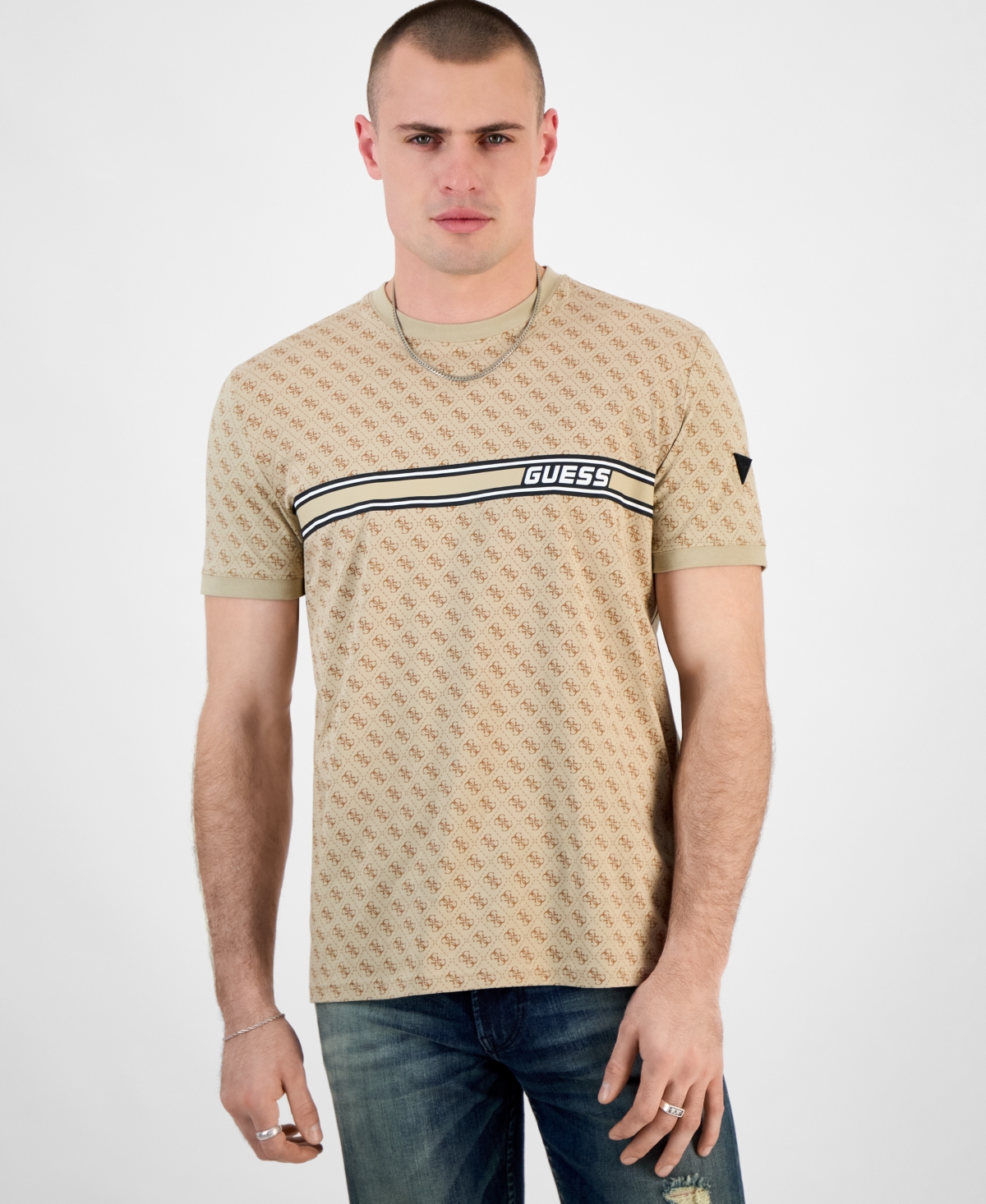 Men's Eco Jamey Logo T-shirt - 4G AOP WHITE TONAL