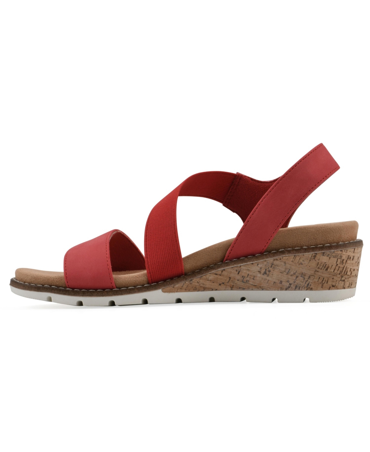 Cliffs By White Mountain Tinnley Wedge Sandal In Red Nubuck
