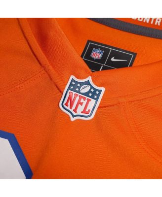 Men's Bo Nix Orange Denver Broncos Mile High Collection 1977 Throwback Player Game Jersey