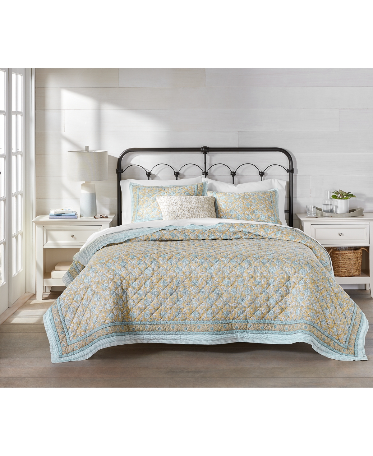 Charter Club Embroidered Tiles Decorative Pillow, 20" X 20", Exclusively At Macy's In Sesame