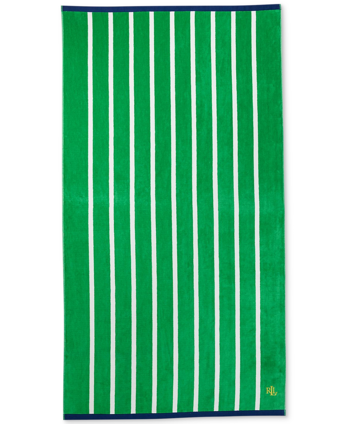Ralph Lauren Theo Cotton Beach Towel, 66" X 35" In Green