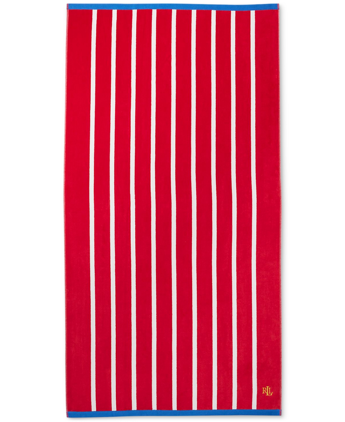 Ralph Lauren Theo Cotton Beach Towel, 66" X 35" In Red