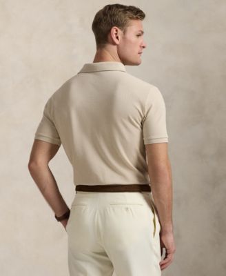 Men's Custom Slim Fit Big Pony Mesh Polo Shirt