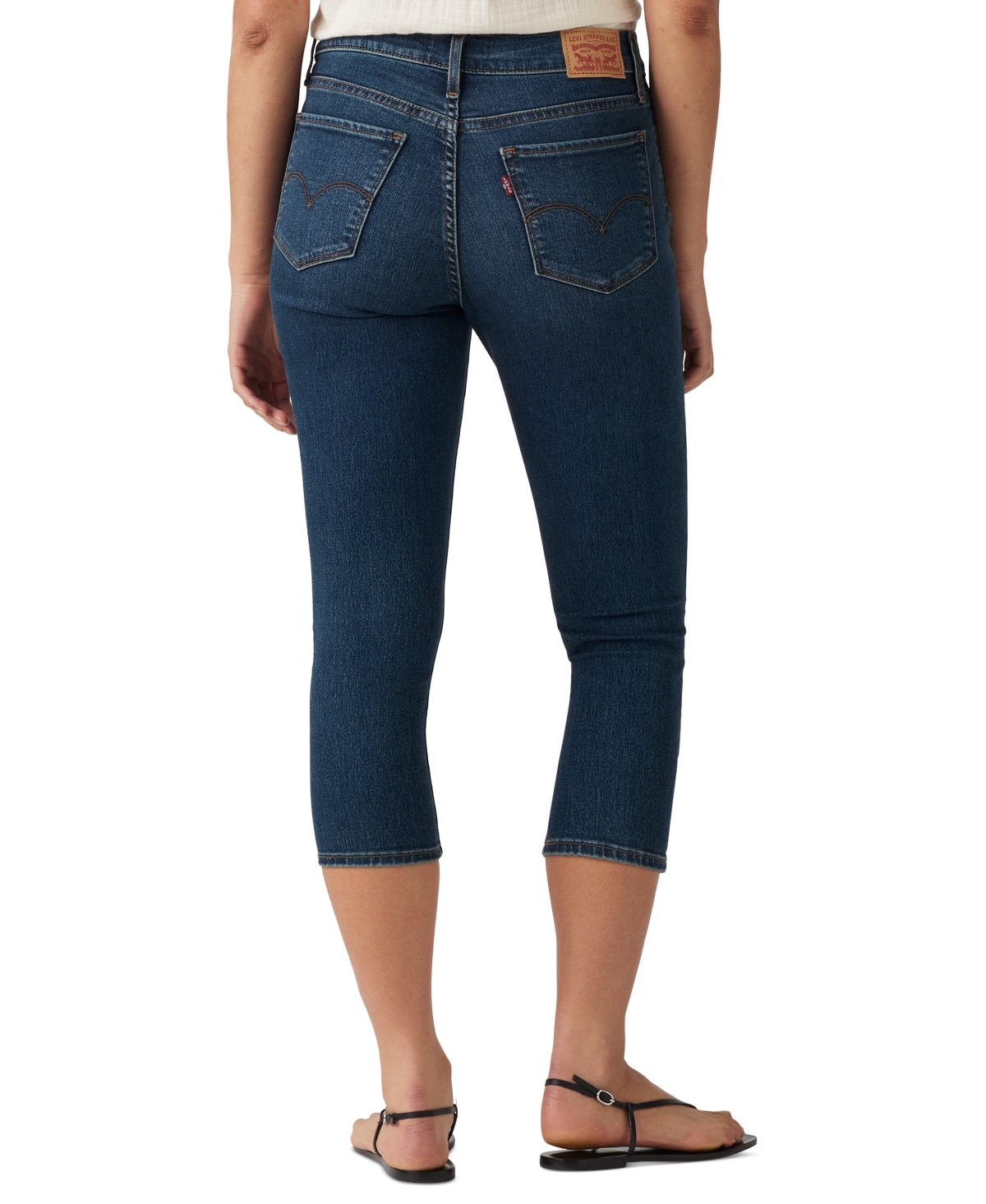 Levi's 311 Shaping Skinny Mid Rise Capri Pants In Zealous Blue