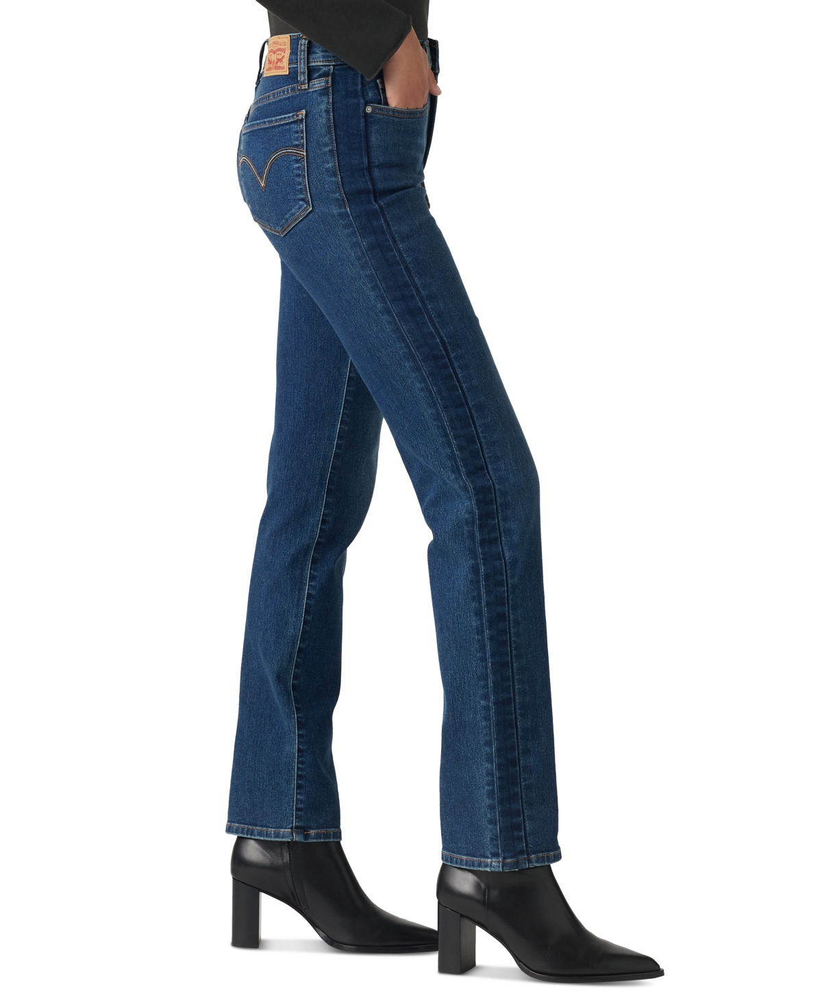 Levi's 314 Shaping Slimming Straight Leg Mid Rise Jeans In Alternate Reality