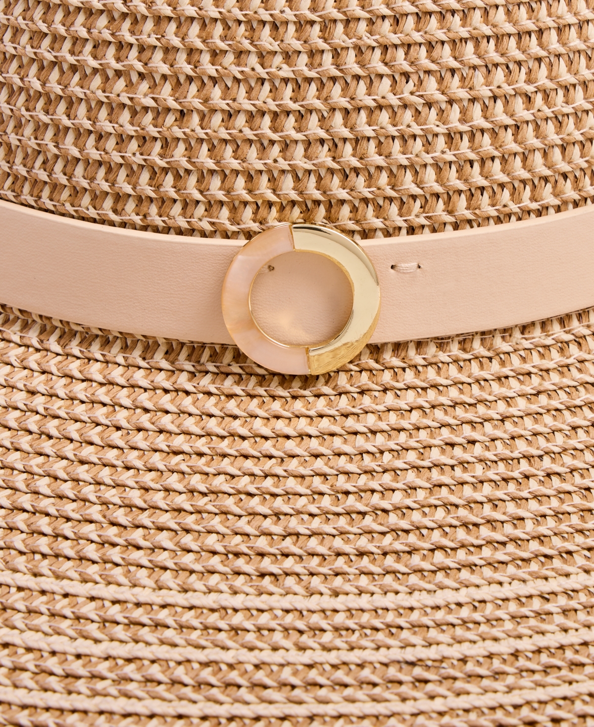 Inc International Concepts Stripe-brim Floppy Hat With Contrast Band, Exclusively At Macy's In Natural Multi
