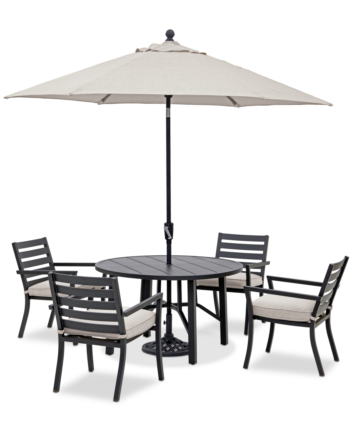 AGIO ASTAIRE OUTDOOR 5-PC DINING SET (48" ROUND TABLE + 4 DINING CHAIRS), CREATED FOR MACY'S 