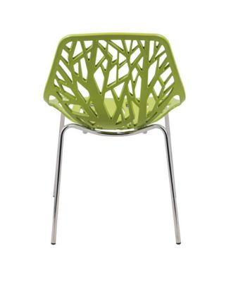 Modern Asbury Dining Chair w/ Chromed Legs, Set of 4