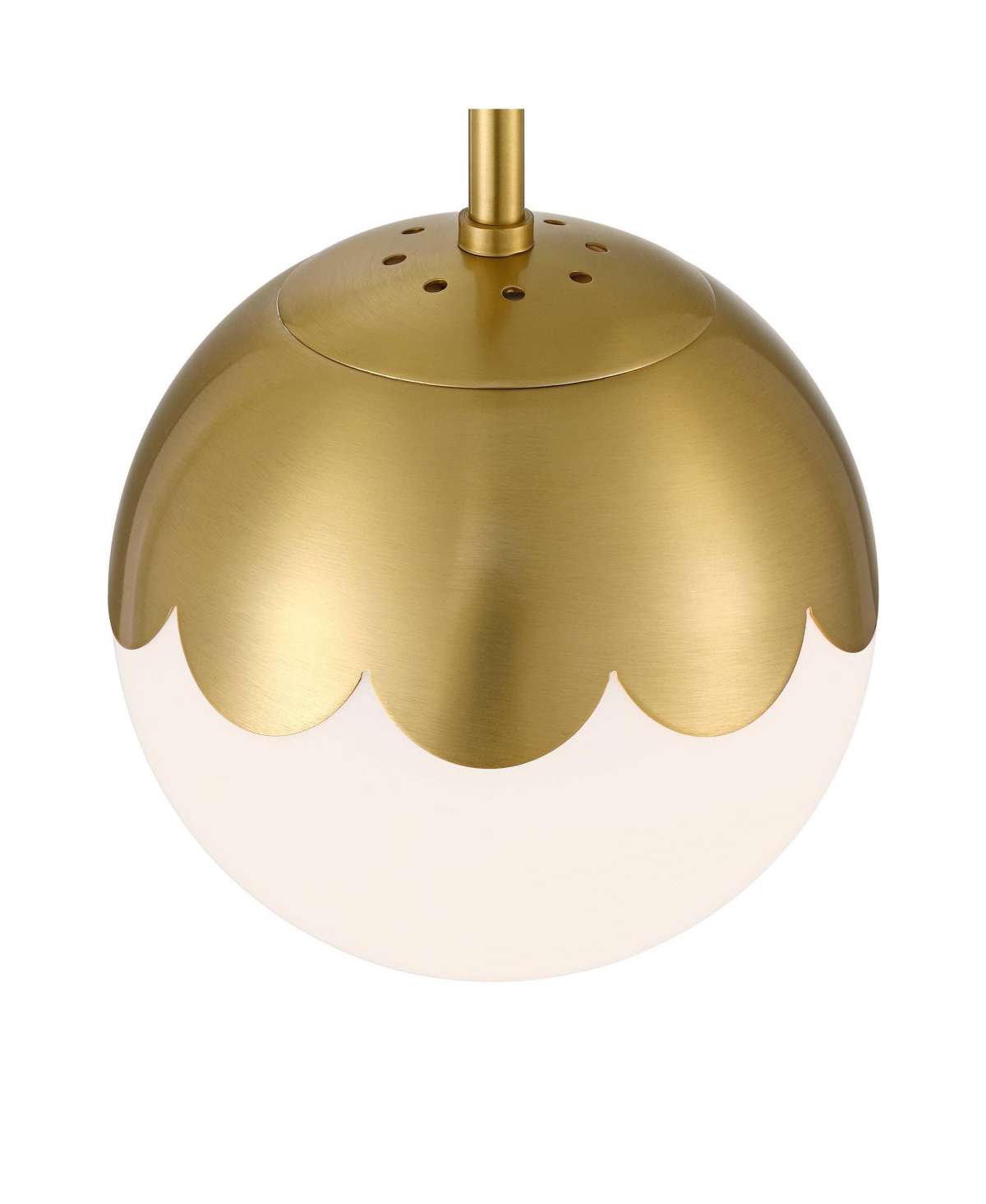 360 Lighting Camila 7" Mid Century Modern Pendant Ceiling Light Fixture Dining Room Over Table Globe Antique Brass Finish Mini