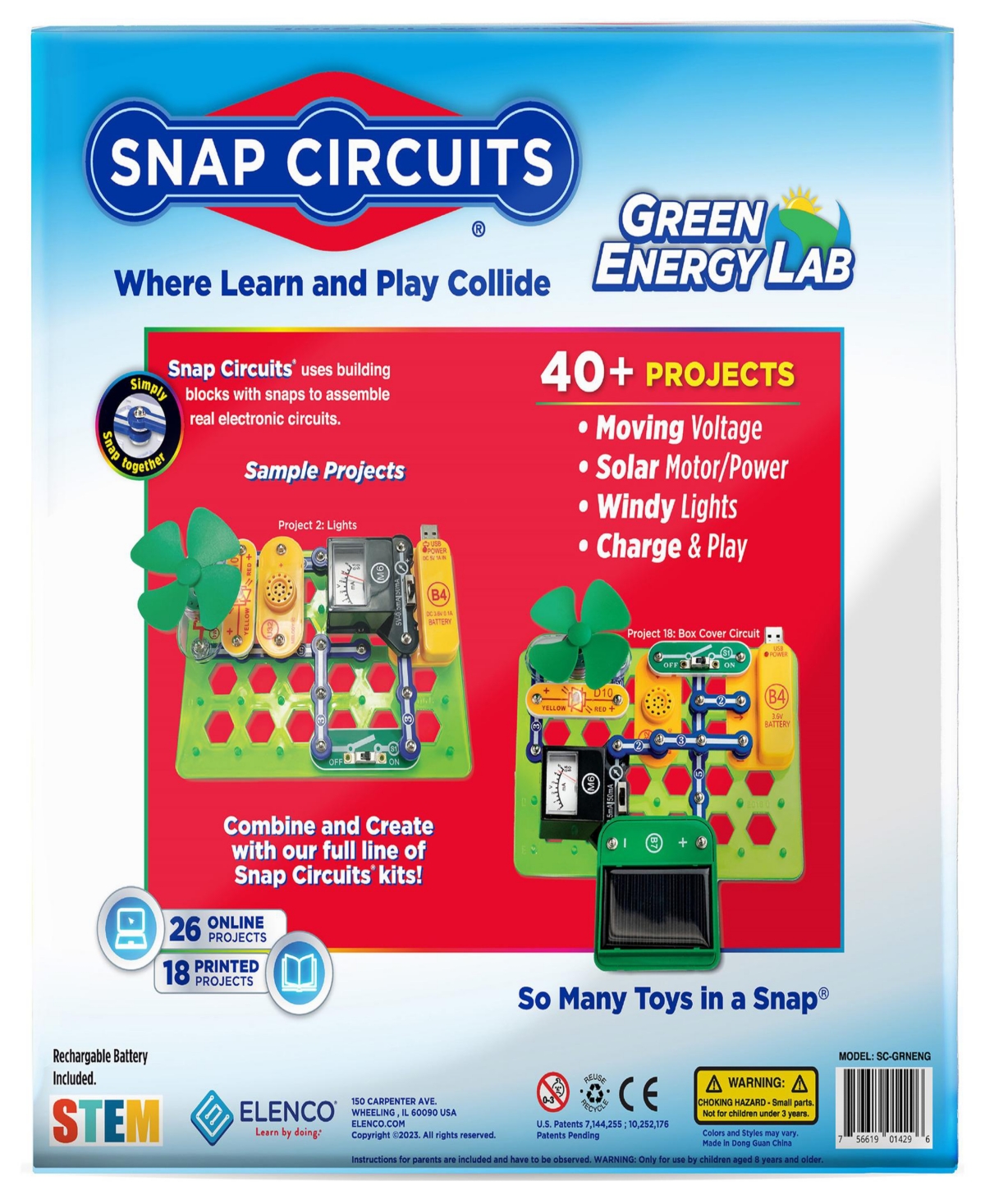 Elenco Snap Circuits Green Energy Lab Educational Toy In Multi