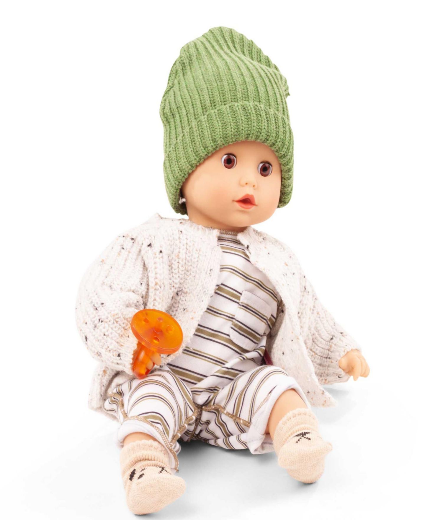 Кукла Gotz Muffin Baby Urban Stripes 13 дюймов с мягким телом и закрывающимися глазами — фото 1