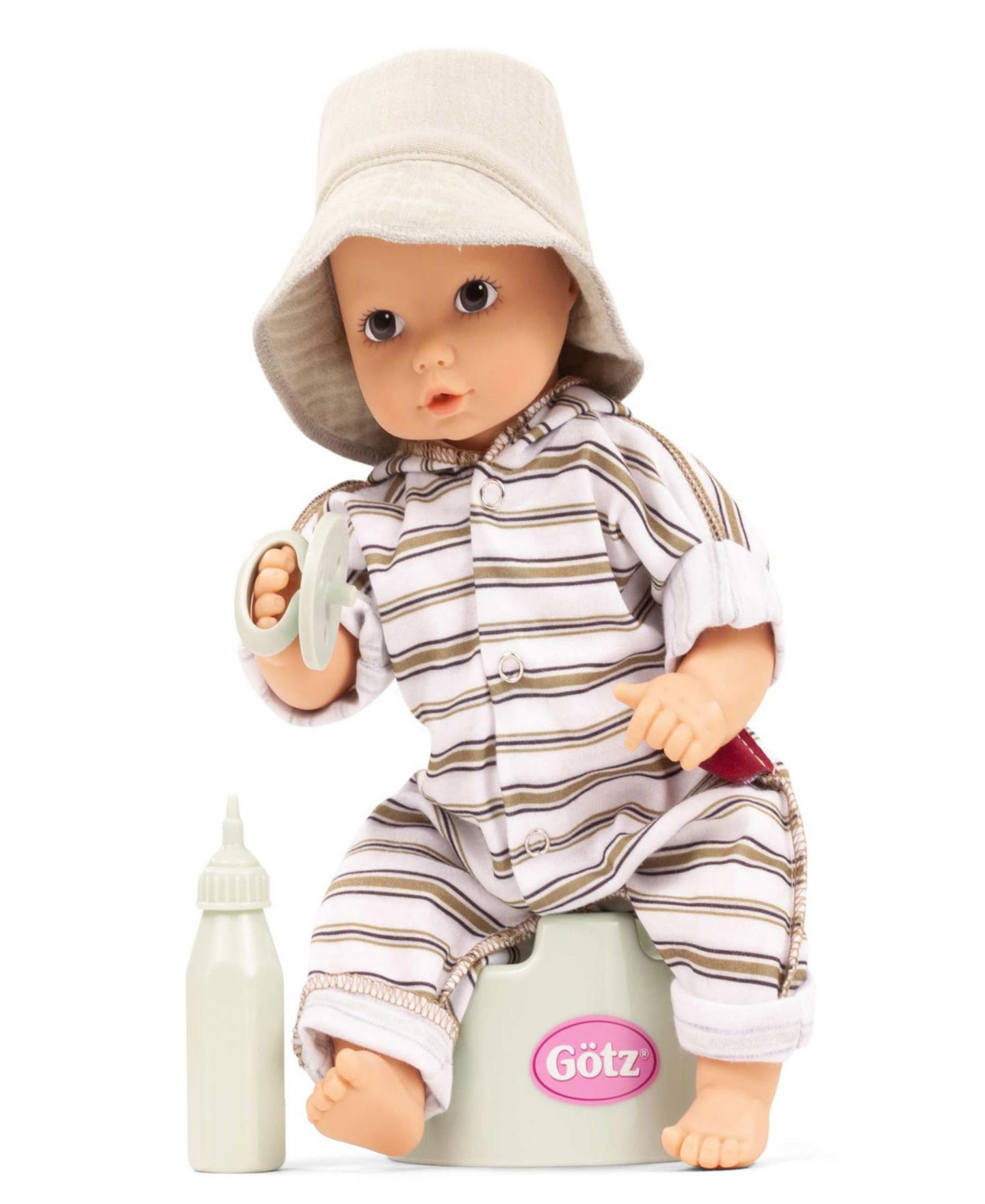 Детская кукла Gotz Urban Stripes 13" Potty Training Waterproof Baby Doll, Ages 1+ — фото 1