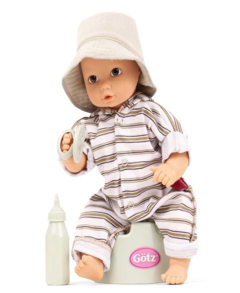 Детская кукла Gotz Urban Stripes 13" Potty Training Waterproof Baby Doll, Ages 1+