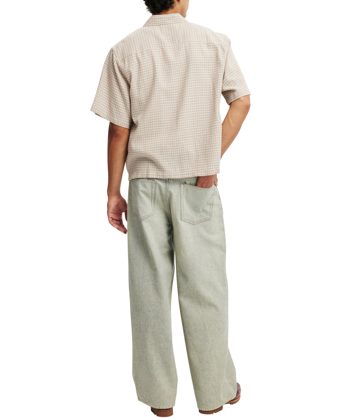 Shop Cotton On Men's Super Baggy Reverse Jean In Backwards Blue