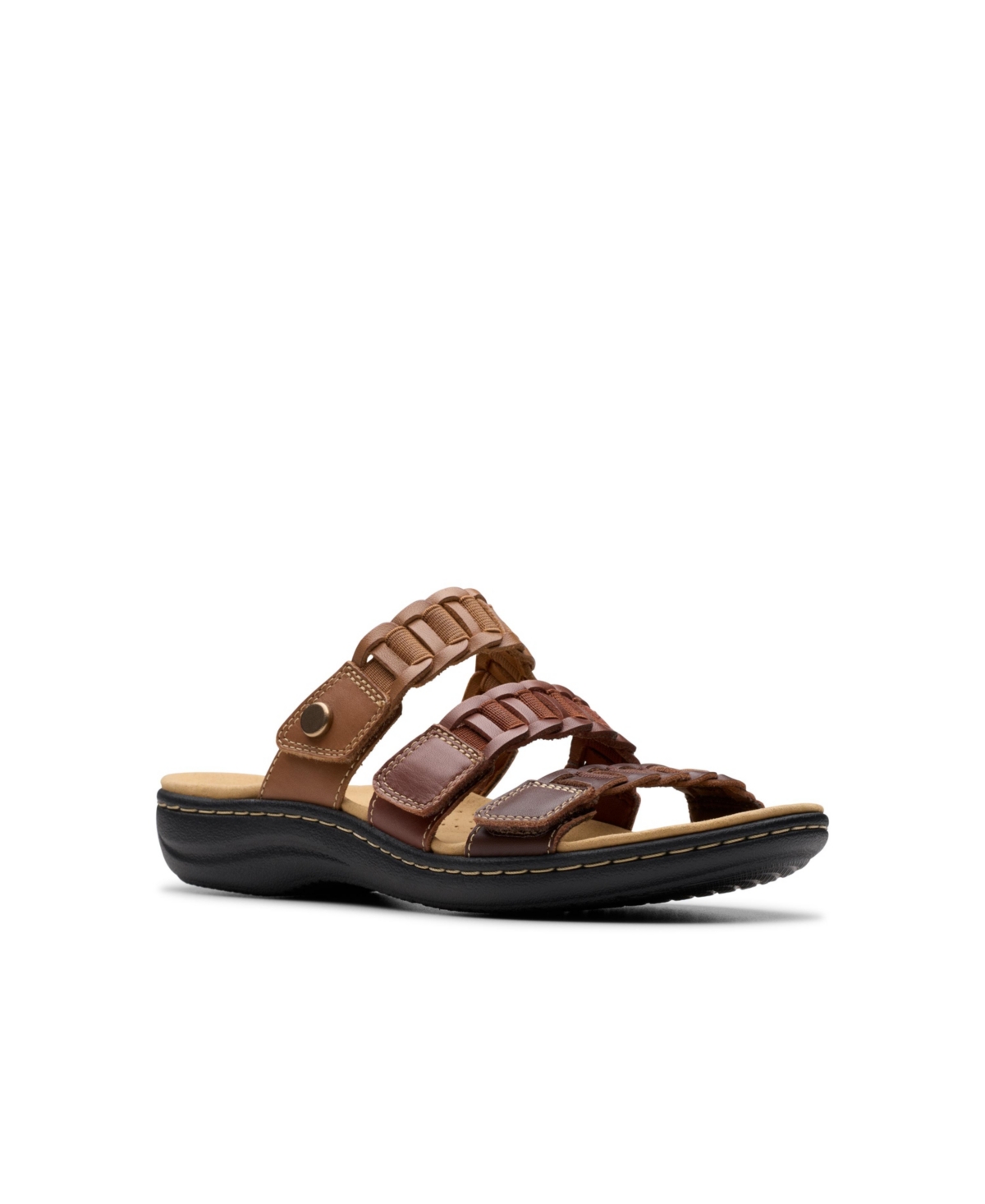 Clarks Collection Women's Laurieann Hope Slip-on Flat Sandals In Brown Multi Leather