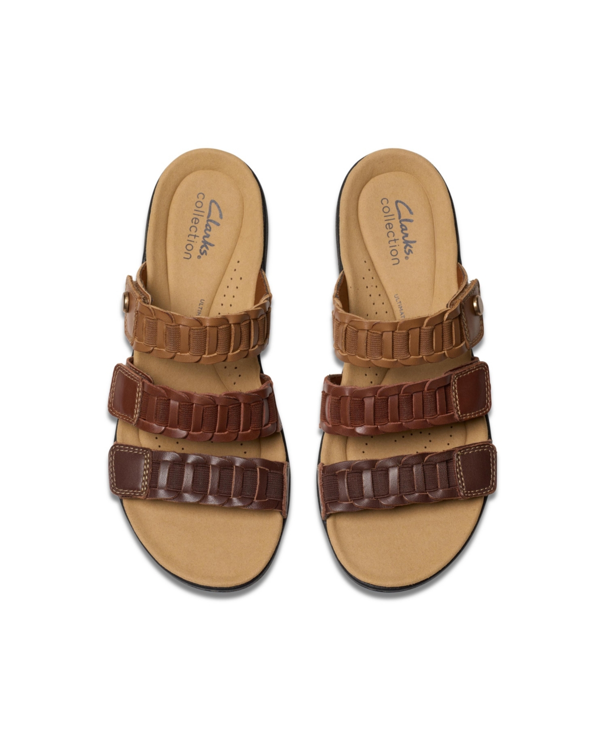 Clarks Collection Women's Laurieann Hope Slip-on Flat Sandals In Brown Multi Leather