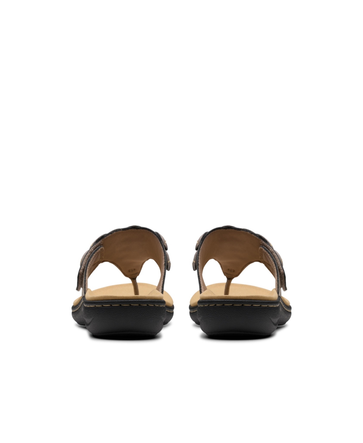 Clarks Collection Women's Laurieann Palm Flip-flop Sandals In Taupe Metallic
