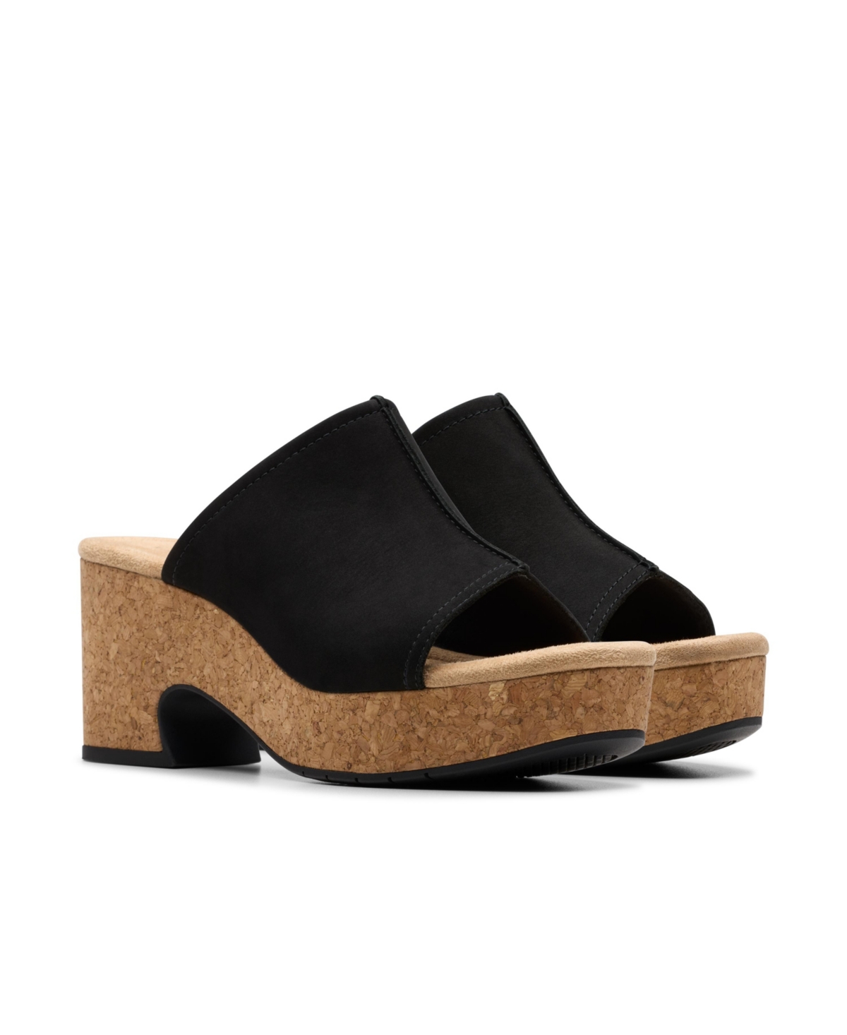 Clarks Nerisa Vine In Black Nubuck In Multi
