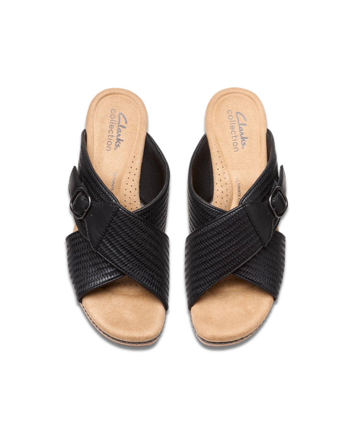 Clarks Collection Women's Seannah Nora Wedge Sandals In Black Interest