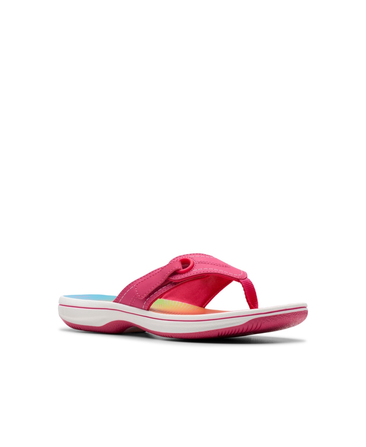Clarks Cloudsteppers Women's Breeze Reyna H Slip-on Sandals In Bright Pink Ombre