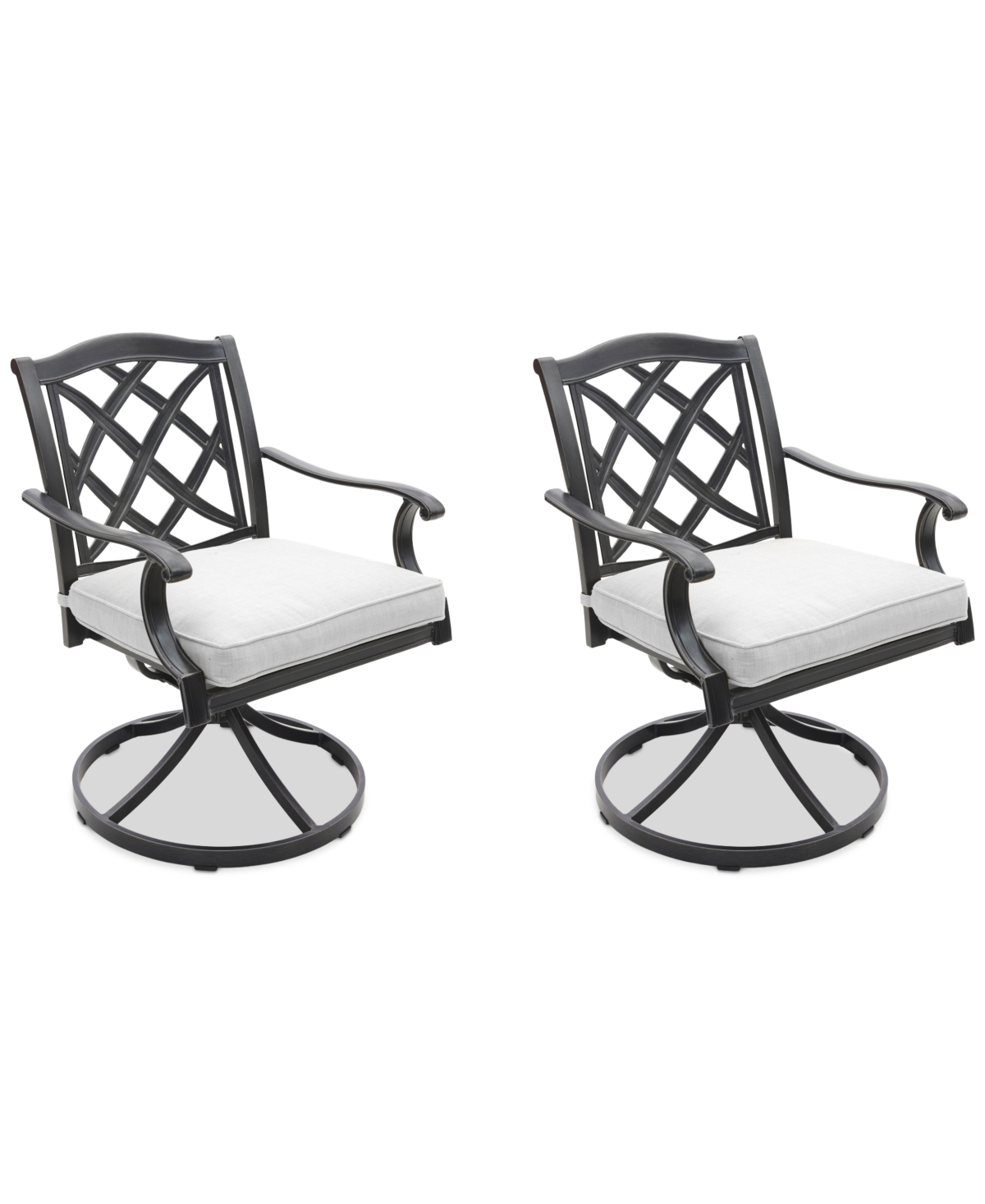 AGIO WYTHBURN MIX AND MATCH LATTICE OUTDOOR SWIVEL CHAIRS, SET OF 2, CREATED FOR MACY'S 